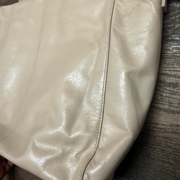 Badgley Mischka EUC large light light pick/Ivory leather Tote Bag - Picture 12 of 15